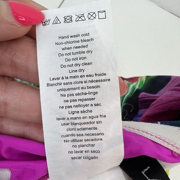 La Blanca Plus Sz 20W Tropic Of The Day Bandeau One-Piece Swimsuit Bright Colors - Picture 13 of 16